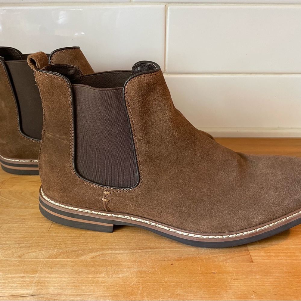 New Floyd Men's Brown Suede Chelsea Boots Sz 10.5